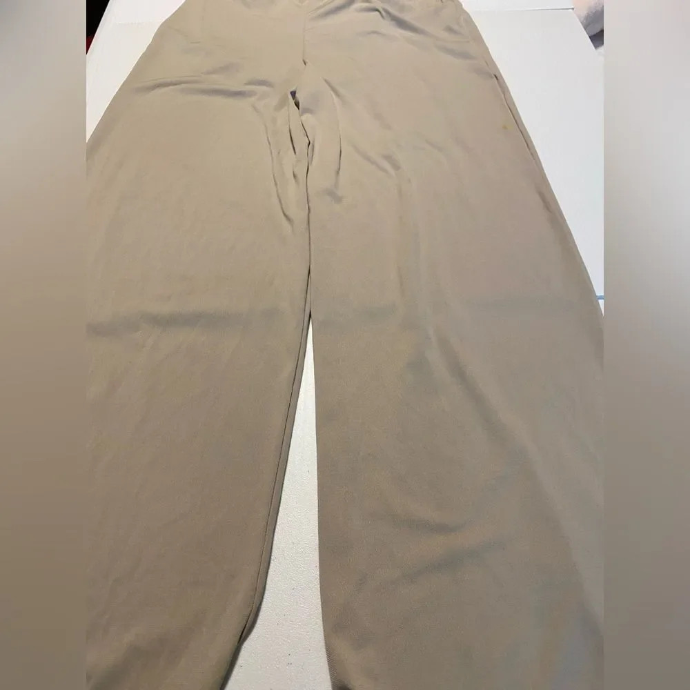 WEISSMAN elite Dance Costume tan beige jumpsuit Big Wide World 14636 SA adult